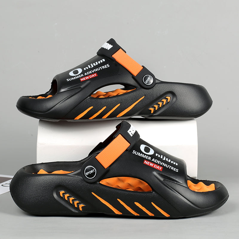 Mens Massage Slippers Summer, Indoor Outdoor Sandals, Beach Casual Shoes, Soft Comfortable Sole Slides, Lightweight Men