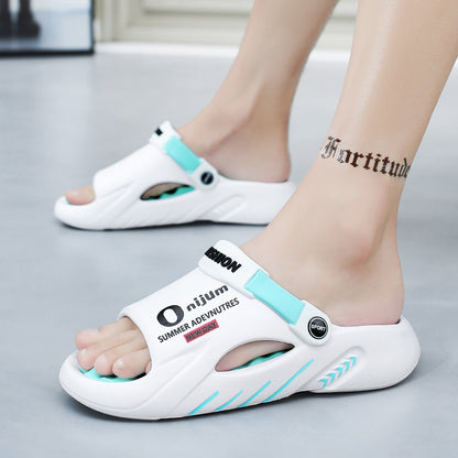 Mens Massage Slippers Summer, Indoor Outdoor Sandals, Beach Casual Shoes, Soft Comfortable Sole Slides, Lightweight Men