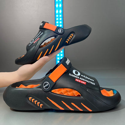 Mens Massage Slippers Summer, Indoor Outdoor Sandals, Beach Casual Shoes, Soft Comfortable Sole Slides, Lightweight Men