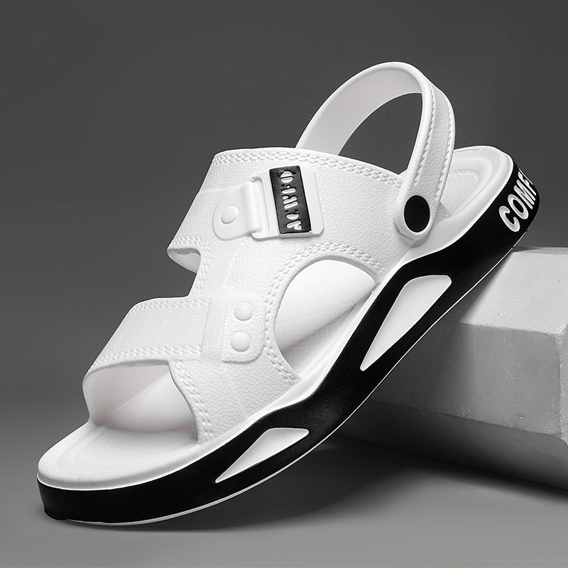 Summer Mens Slippers, EVA Light Sandals, Thick-soled Beach Shoes, Non-slip Adult Open-toe Sandals for Outdoor Wear