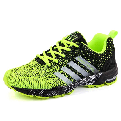 Fashion Men Sneakers, Breathable Mesh Comfortable Black Sports Shoes, Outdoor Casual Running Mens Shoe, Anti-Slip
