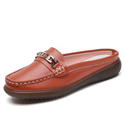 Luxury Summer Women Wedge Sandals New Women Slippers Platform Slippers AntiSlip Leather Casual Fema 8