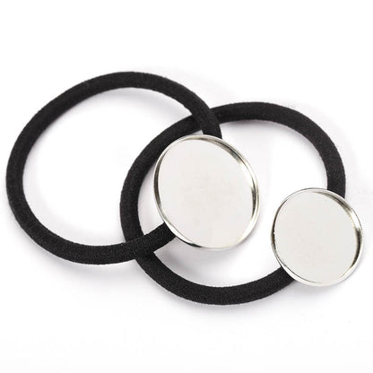 DIY Jewelry Making Bases,10pcs Multi Size Copper Cabochon Settings for Handmade Hair Accessories,Scrunchies and Headband