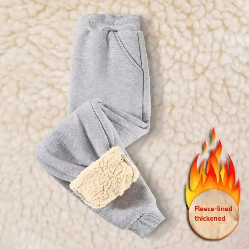 Kids Fleece Lined Warm Sports Pants Casual Winter Trousers 2