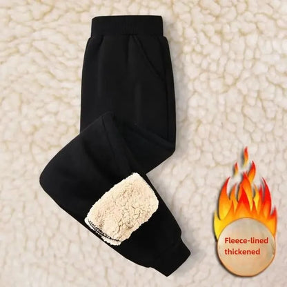 Kids Fleece Lined Warm Sports Pants Casual Winter Trousers 5