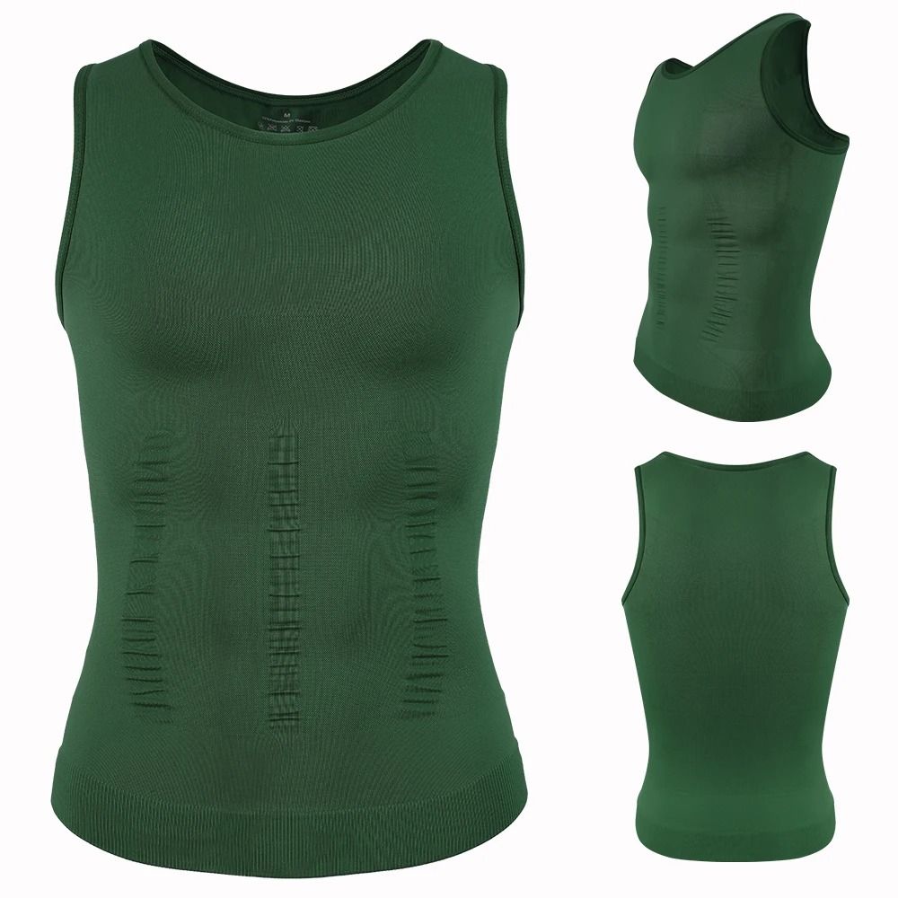 Mens Compression Shaper Vest Slim Fit Sleeveless Tummy Control Top 11