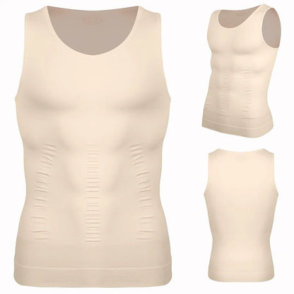 Mens Compression Shaper Vest Slim Fit Sleeveless Tummy Control Top 8