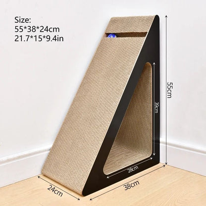 Triangular Cat Scratching Board Corrugated Cardboard Vertical Cat Scratcher 6