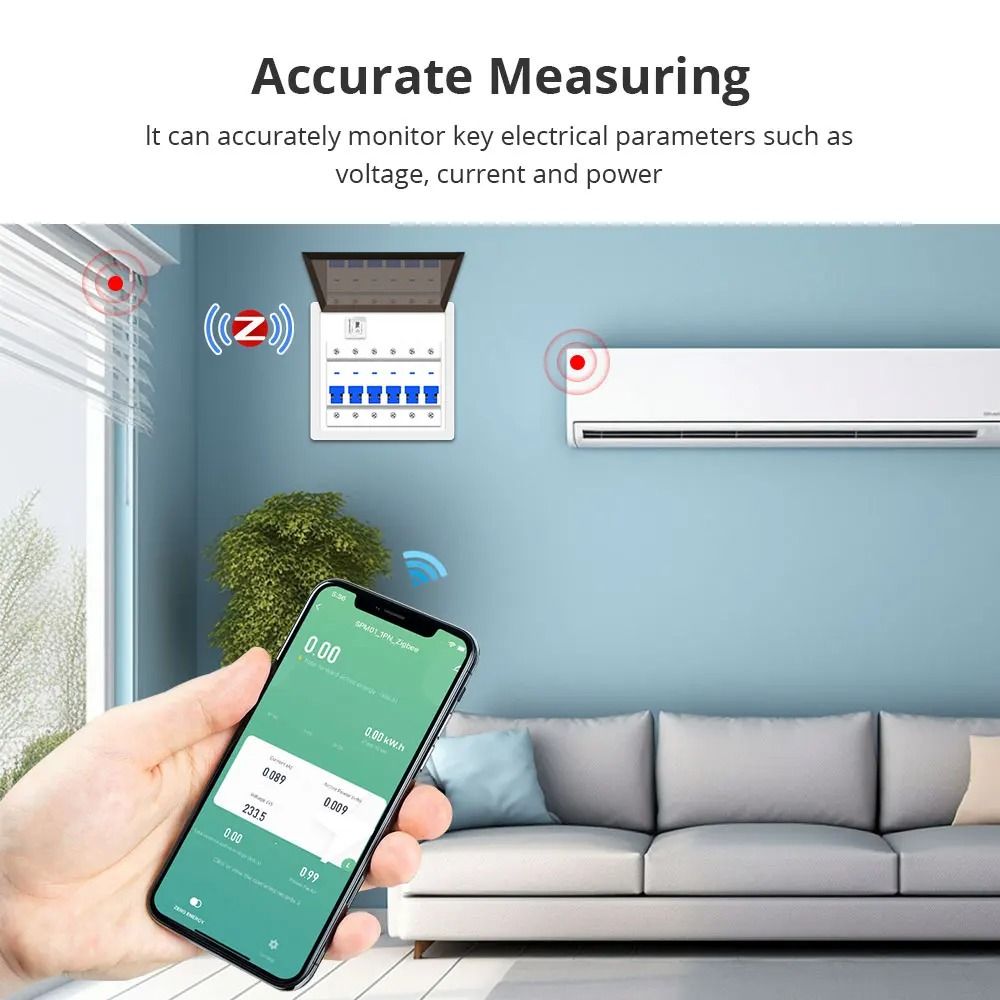 Smart Energy Meter Zigbee WiFi Mini Electric Monitor With Real Time Measurement 4