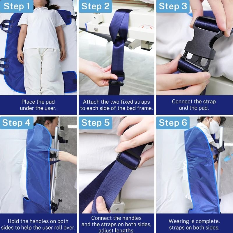 Positioning Bed Pad With Reinforced Handles For Elderly And Patient Care 5