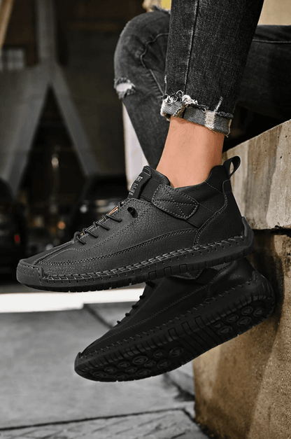 Handmade Leather Slip On Loafers For Men Casual Breathable Moccasins 3