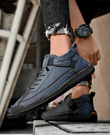 Handmade Leather Slip On Loafers For Men Casual Breathable Moccasins 2
