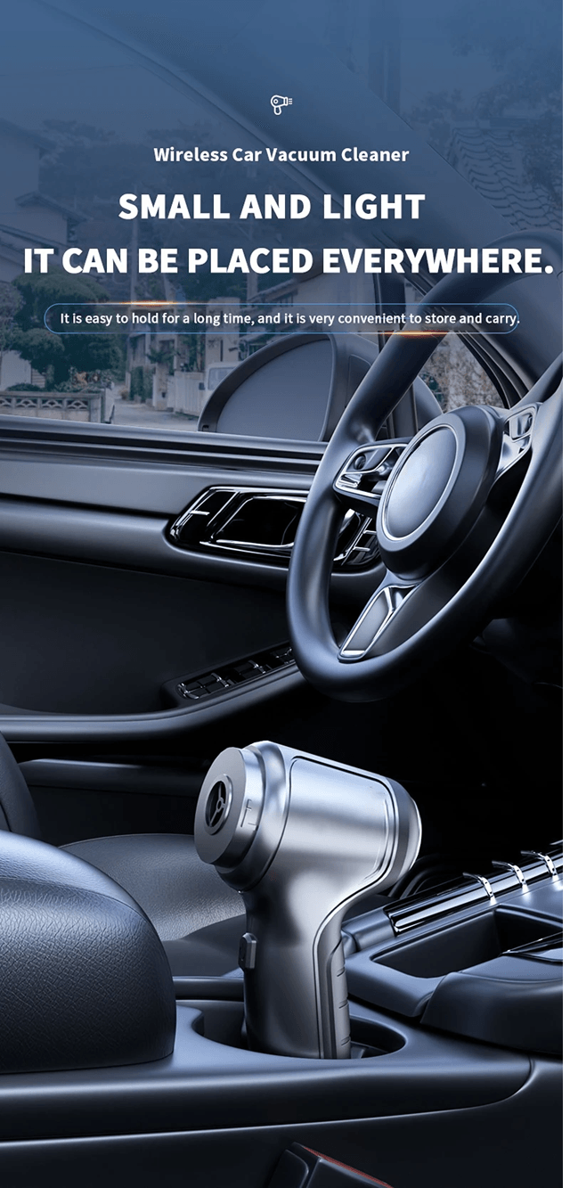 Wireless Car Vacuum Cleaner Handheld Portable Wet and Dry Dual Use