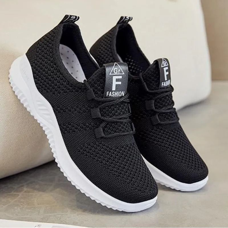 Summer Casual Flats Shoes For Women Breathable Mesh Lightweight Sneakers 1