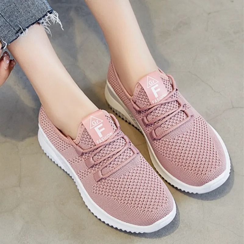 Summer Casual Flats Shoes For Women Breathable Mesh Lightweight Sneakers 2