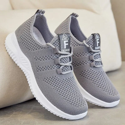 Summer Casual Flats Shoes For Women Breathable Mesh Lightweight Sneakers 5