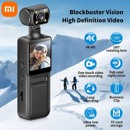 8K HD Handheld Pocket Camera Rotating Mini Portable Camera With Night Vision 2