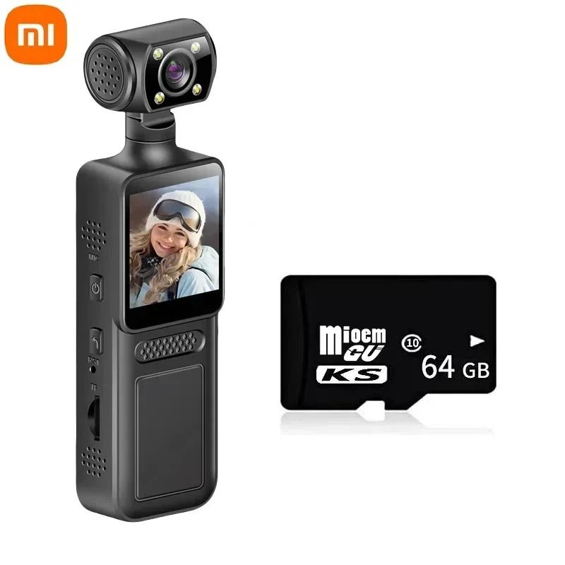 8K HD Handheld Pocket Camera Rotating Mini Portable Camera With Night Vision 8