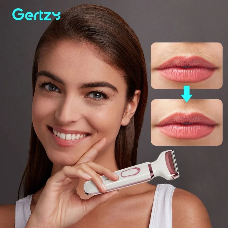 Rechargeable 4 In 1 Electric Razor For Women Face Nose Legs Underarm And Bikini Trimmer 1