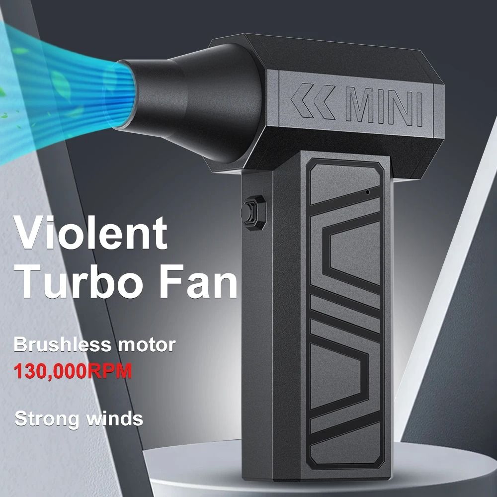 Type C Charging Turbo Jet Fan Portable Air Duster For Car Cleaning 2