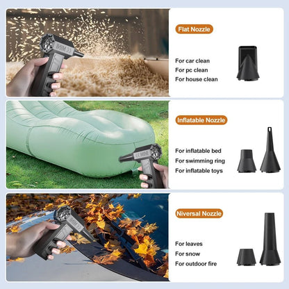 Type C Charging Turbo Jet Fan Portable Air Duster For Car Cleaning 3