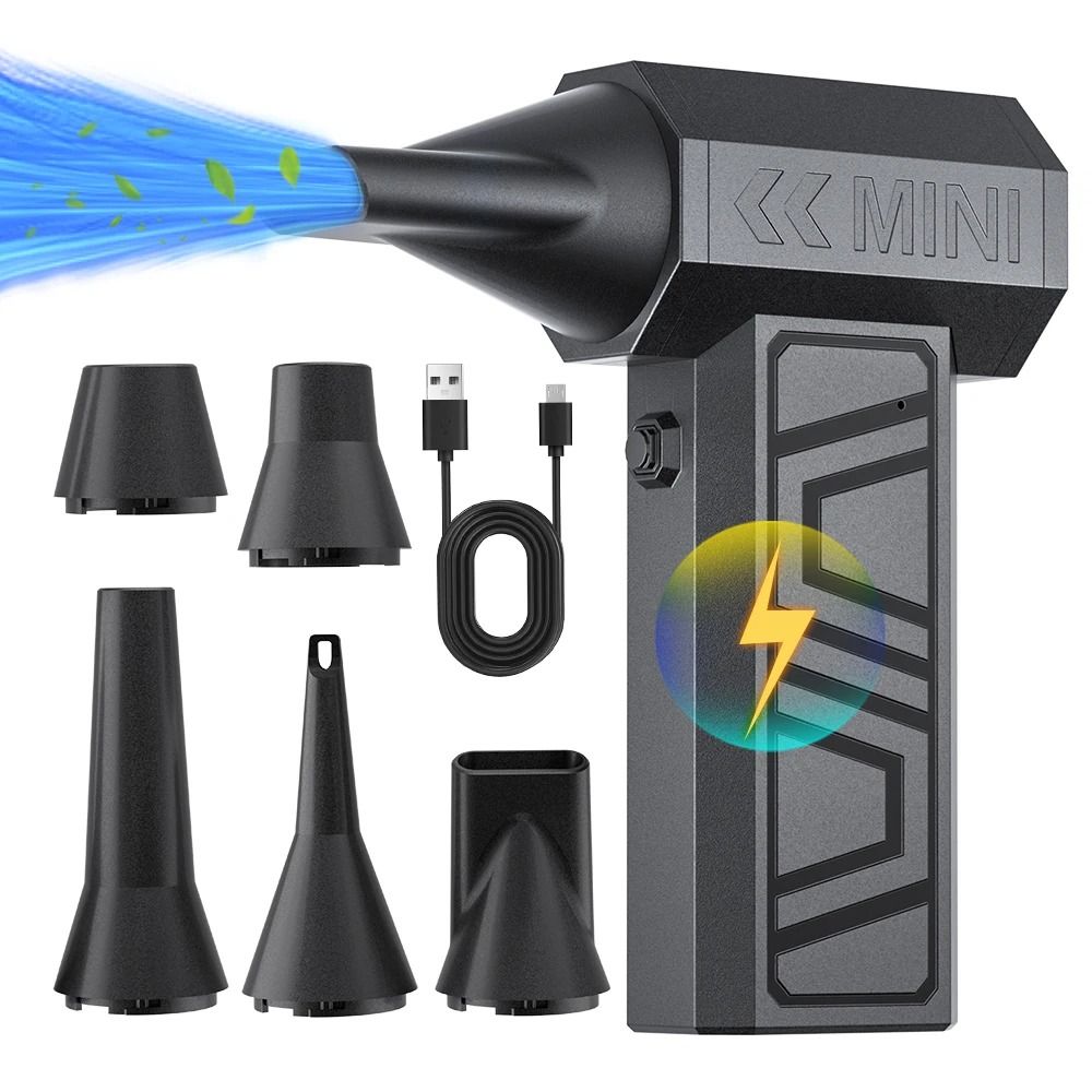 Type C Charging Turbo Jet Fan Portable Air Duster For Car Cleaning 9