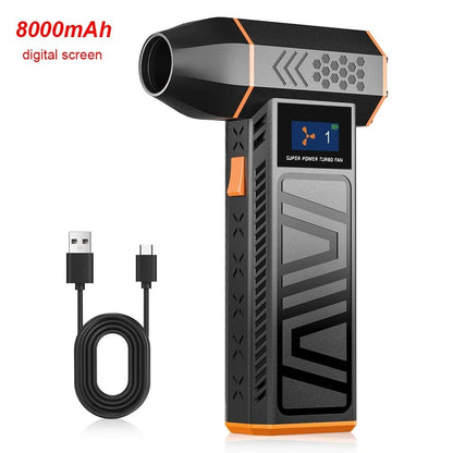 Type C Charging Turbo Jet Fan Portable Air Duster For Car Cleaning 10