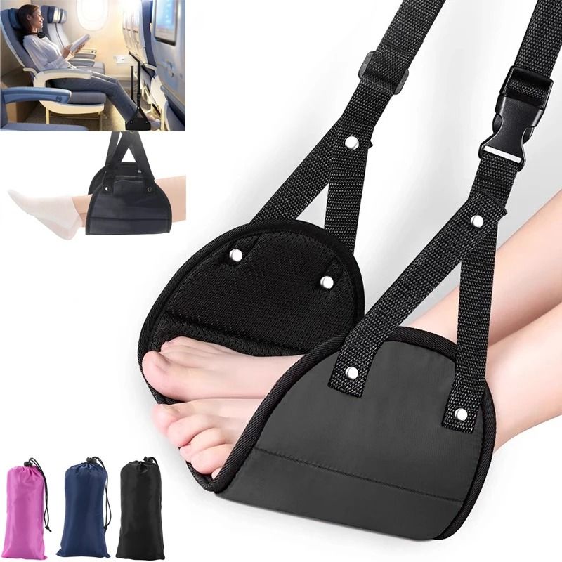 Portable Airplane Footrest Hammock For Travel Comfort 1