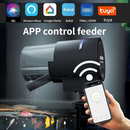 Automatic Aquarium Fish Feeder Smart WiFi App Control Voice Remote Fish Tank Feeding Dispenser 10