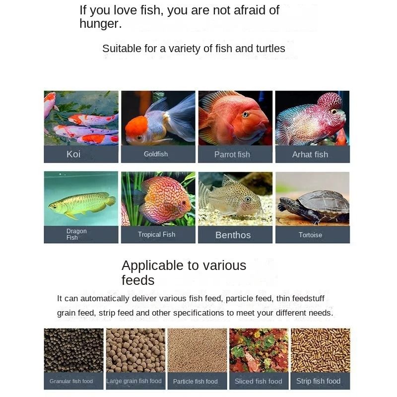 Automatic Aquarium Fish Feeder Smart WiFi App Control Voice Remote Fish Tank Feeding Dispenser 5