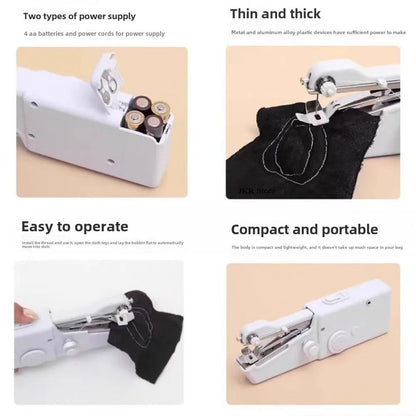 Portable Electric Sewing Machine Handheld Mini DIY Sewing Tool For Home And Apparel Crafts 5