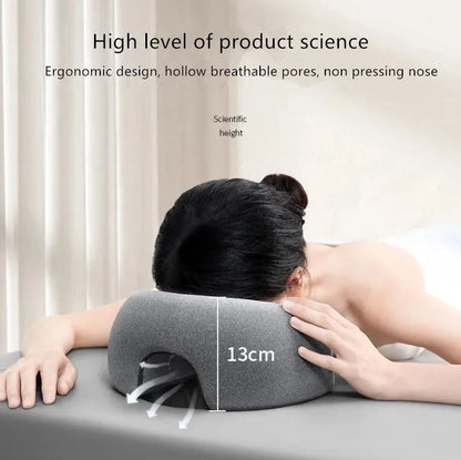 Ergonomic Memory Foam Lying Down Pillow For Face And Head Support 3