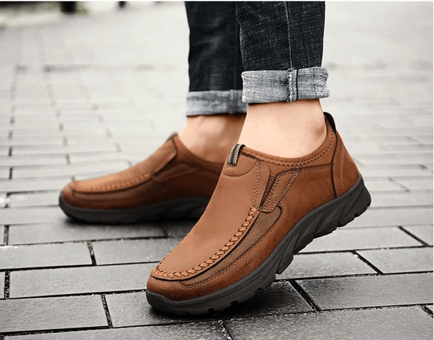 Mens Casual Loafers Breathable Handmade Retro Sneakers 2
