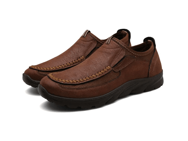 Mens Casual Loafers Breathable Handmade Retro Sneakers 5