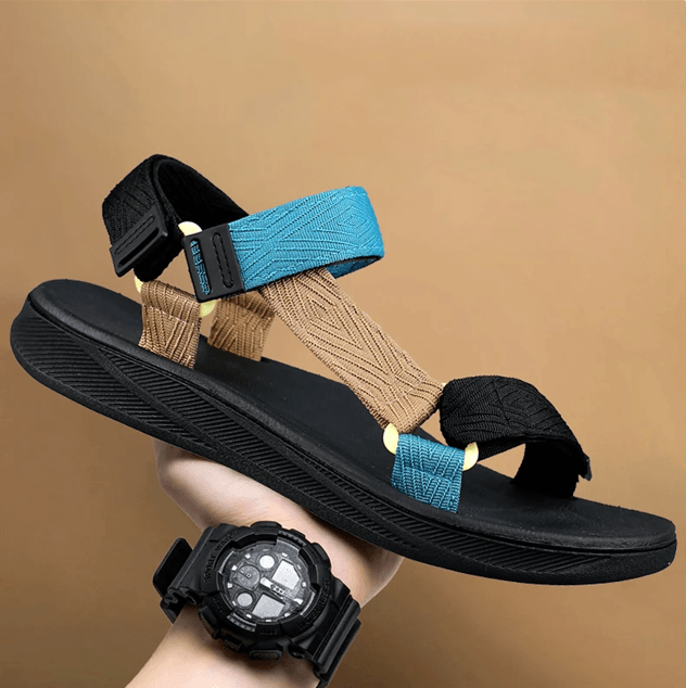 Mens Outdoor Sandals Arch Support Yoga Mat Insole Anti Slip Beach Shoes 2