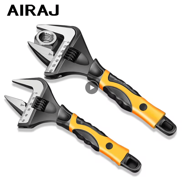 AIRAJ Adjustable Wrench Stainless Steel Universal Spanner for Plumbing and Household Repair