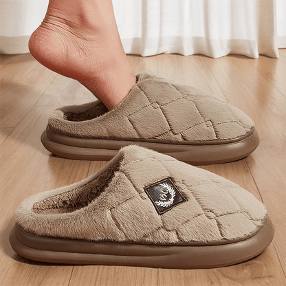 Mens Winter House Slippers Cozy Memory Foam Plush Non Slip Indoor Shoes 1