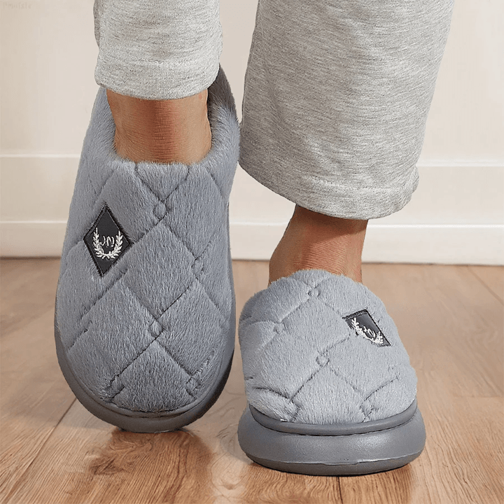 Mens Winter House Slippers Cozy Memory Foam Plush Non Slip Indoor Shoes 3