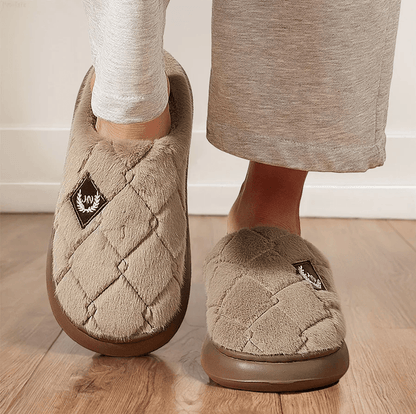 Mens Winter House Slippers Cozy Memory Foam Plush Non Slip Indoor Shoes 5