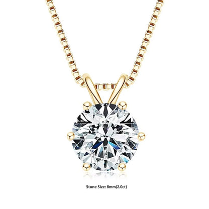 RAPRGOLD Moissanite Solitaire Pendant Necklace  S925 Sterling Silver Jewelry For Women 3