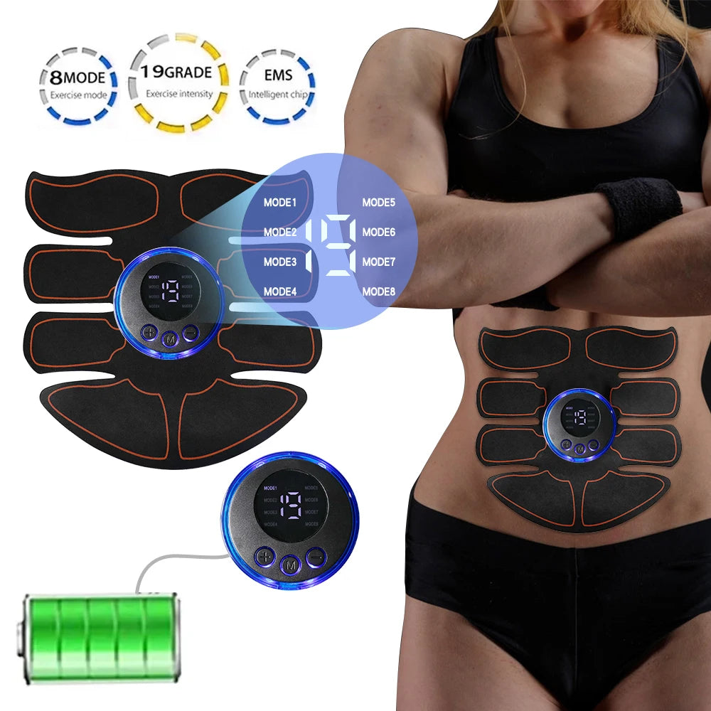 EMS Wireless Muscle Stimulator 8 Modes Fitness Trainer ABS Abdominal Electric Weight Loss Body Slim 1