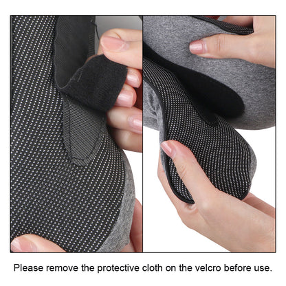 Travel Neck Pillow Memory Foam, Soft U-shaped Snail Pillow, Portable Neck Support for Nap & Noon Break Sleep
