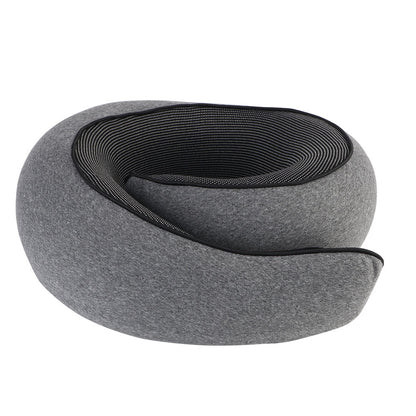 Travel Neck Pillow Memory Foam, Soft U-shaped Snail Pillow, Portable Neck Support for Nap & Noon Break Sleep