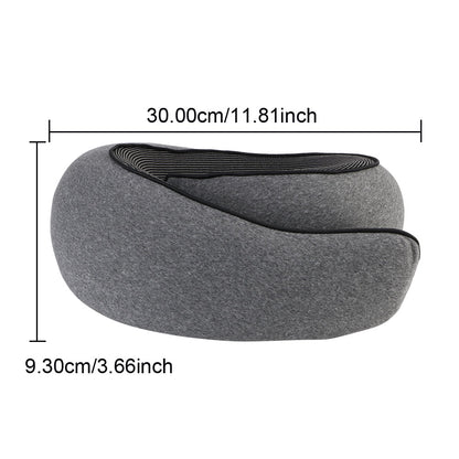 Travel Neck Pillow Memory Foam, Soft U-shaped Snail Pillow, Portable Neck Support for Nap & Noon Break Sleep