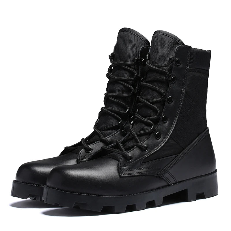 Tactical Boots for Men, Special Force Desert Boots, Outdoor Hiking Shoes, Work Safety Ankle Boots, Durable Military Comb