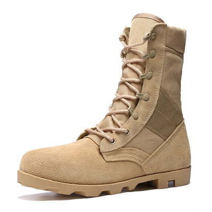 Tactical Boots for Men, Special Force Desert Boots, Outdoor Hiking Shoes, Work Safety Ankle Boots, Durable Military Comb