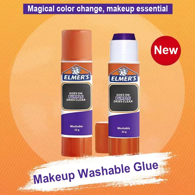 Color-Changing Washable Solid Transparent Glue Stick, DIY Handcraft Eyebrow Shaping Office Study Stationery Supplies