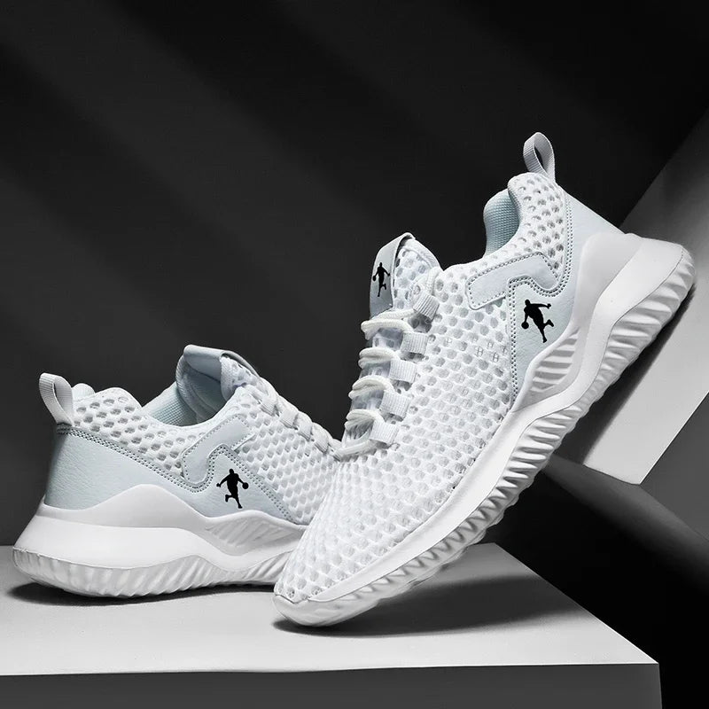 White Fashion Gym Casual Lightweight Walking Shoes High Quality Breathable Mesh Sneakers Plus Size  3