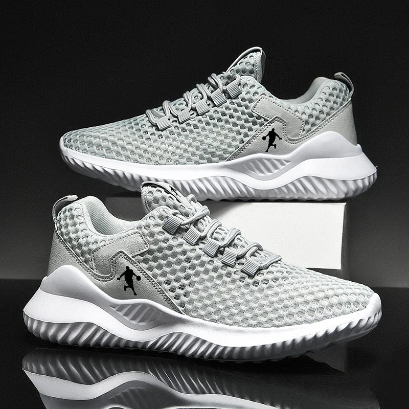 White Fashion Gym Casual Lightweight Walking Shoes High Quality Breathable Mesh Sneakers Plus Size  4