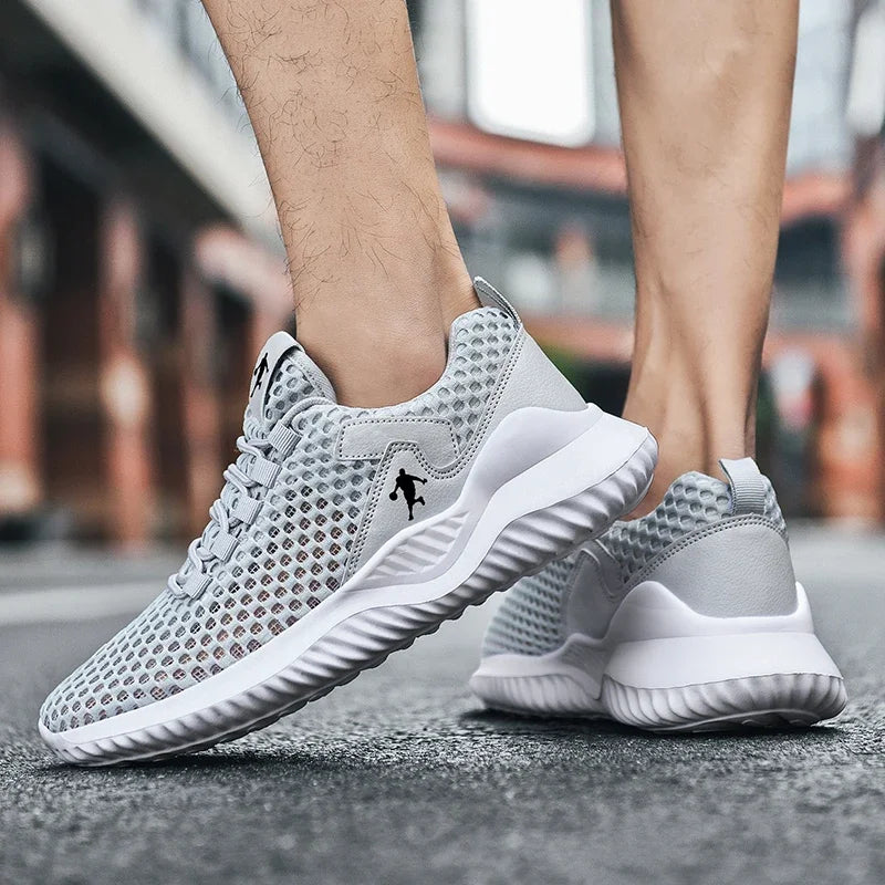 White Fashion Gym Casual Lightweight Walking Shoes High Quality Breathable Mesh Sneakers Plus Size  5
